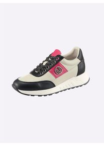 Sneaker Heine, Damen, Gr. 40, bunt (creme, bunt), Leder, Schuhe Sneaker