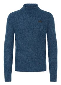 Rollkragenpullover Blend "Rollkragenpullover BHMPatta", Herren, Gr. XXL, blau (marineblaus melange), Obermaterial: 100% Polyacryl PAN., Pullover Rollkragenpullover