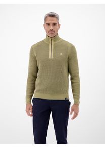 Strickpullover Lerros "Herren Troyer in Strukturqualit&auml;t", Herren, Gr. XL, aloe gr&uuml;n, 100% Baumwolle, ohne Ausschnitt, Pullover Strickpullover