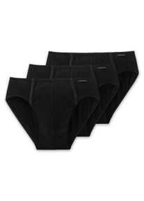 Slip Schiesser "Slip 3er Pack", Herren, Gr. XXL, schwarz, Obermaterial: 95% Baumwolle CO. 5% Elasthan EL., Unterhosen Slip