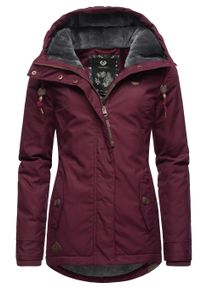 Winterjacke Ragwear "Winterjacke Monade", Damen, Gr. 6XL, rot (wine rot22), Obermaterial: 65% Polyester PES. 35% Baumwolle CO. Obermaterial: Futter: 100% Polyester PES. 100% Polyester PES., Jacken Winterjacke