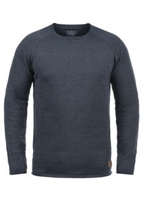 Strickfleece-Pullover Blend "Strickpullover BHJohn", Herren, Gr. S, blau (navy), Obermaterial: 100% Baumwolle CO., Pullover Strickfleece-Pullover