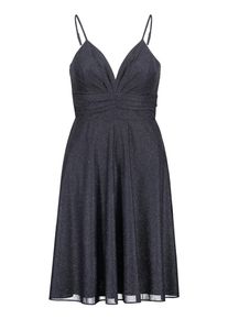 Cocktailkleid Vera Mont "Cocktailkleid kn&ouml;chellang", Damen, Gr. 36, EURO, blau (dunkelblau, dunkelblau), Obermaterial: 100% Polyester PES., Kleider Cocktailkleid