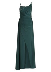 Abendkleid Vera Mont "Abendkleid mit Schmucksteinen", Damen, Gr. 34, EURO, gr&uuml;n (dusty slate), 81% Polyamid PA. 19% Elasthan EL., Kleider Abendkleid