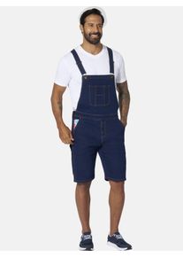 Latzhose Jan Vanderstorm "Bermuda FOCKO", Herren, Gr. 70, N-Gr, blau (dunkelblau), Obermaterial: 75% B&uuml;ffelleder BL. 23% Polyester COOLMAX PES(Coolmax). 2% Elasthan EL., Hosen Latzhose