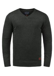 Strickfleece-Pullover Blend "Strickpullover BHLasse", Herren, Gr. M, grau (charcoal), Obermaterial: 50% Baumwolle CO. 50% Polyacryl PAN., Pullover Strickfleece-Pullover