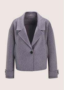 Madeleine Mode Kurzjacke MADELEINE "Jacke Luxuri&ouml;se Jacke mit Wollmischung und Kaschmir", Damen, Gr. 34, grau (hellamethyst, melange), Obermaterial: 72% Wolle mw. 15% Polyester PES. 10% Kaschmir WS. 3% sonstige Fasern AF., Modern, gerade, Jacken Kurzjacke, Hochwertige Doubleface-Verarbeitung