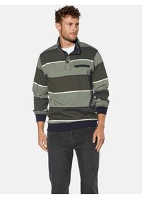 Sweatshirt Babista "Sweatshirt NICOLAO", Herren, Gr. XL, gr&uuml;n (dunkelgr&uuml;n gestreift), Obermaterial: 100% Baumwolle CO., Sweatshirts Sweatshirt