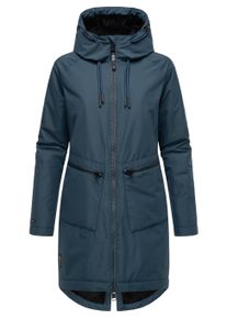 Kurzmantel Ragwear "Kurzmantel Holstic", Damen, Gr. M, blau (night blau), Obermaterial: 100% Polyester PES. Obermaterial: Futter: 100% Polyester PES. 100% Polyester PES., M&auml;ntel Kurzmantel