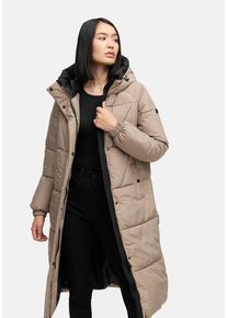 Winterjacke Marikoo "Marikoo Yaskaa Damen Herbst Winter Parka Jacke N112", Damen, Gr. XL, grau (taupe grau), Obermaterial: 100% Polyester PES., Jacken Winterjacke