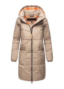 Steppmantel Navahoo "Steppmantel Bliblablubb 14", Damen, Gr. M, braun (taupe grau), Obermaterial: 100% Polyester Pol. recyc.. Obermaterial: Futter: 100% Polyester Pol. recyc.. 100% Polyester Pol. recyc.., M&auml;ntel Steppmantel