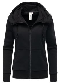 Kapuzensweatjacke Ragwear "Kapuzensweatjacke Neskia Zip", Damen, Gr. XS, schwarz, Obermaterial: 70% Baumwolle CO. 30% Polyester PES., Sweatjacken Kapuzensweatjacke