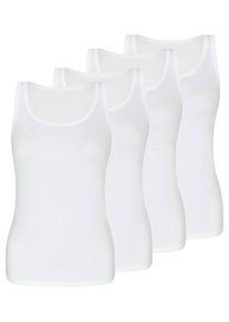 Sassa Mode Achseltop SASSA "4er Sparpack Top LOVELY SKIN", Damen, Gr. 36, N-Gr, wei&szlig; (wei&szlig; wei&szlig;), Obermaterial: 95% Modal CMD. 5% Elasthan EL., Unterhemden Achseltop