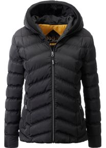 Steppjacke LPO "GILMOUR MELVILLE II Women", Damen, Gr. 44L, schwarz, 100% Polyester, figurbetont, mit innenliegendem Gummizug, Jacken Steppjacke, auch in Gro&szlig;en Gr&ouml;&szlig;en erh&auml;ltlich