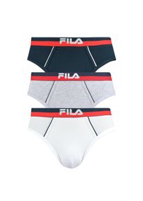 Slip Fila "Slip 3er Pack", Herren, Gr. L, bunt (marine, grau, wei&szlig;), Obermaterial: 95% Baumwolle CO. 5% Elasthan EL., Unterhosen Slip