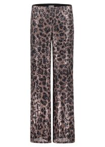 Marlene-Hose Vera Mont "Marlene-Hose mit Pailletten", Damen, Gr. 36, EURO, wei&szlig; (wei&szlig;, braun), Obermaterial: 100% Polyester PES., Hosen Marlene-Hose