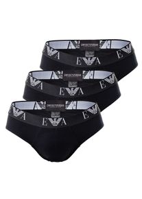 Slip Emporio Armani "Slip 3er Pack", Herren, Gr. S, schwarz, Obermaterial: 95% Baumwolle CO. 5% Elasthan EL., Unterhosen Slip