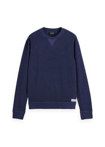 Scotch & Soda Sweatshirt SCOTCH & SODA "Sweatshirt Structured Sweatshirt", Herren, Gr. M, blau (dunkelblau), Obermaterial: 97% Baumwolle CO. 3% Polyester PES., Sweatshirts Sweatshirt