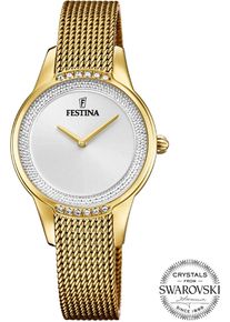 Quarzuhr Festina "Mademoiselle", gold (goldfarben, silberfarben), Armbanduhren, Damen, Quarzuhr, Armbanduhr, Damenuhr, Edelstahlarmband, &Oslash; 30 mm