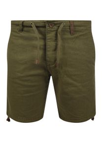 Leinenhose INDICODE "Leinenhose IDMoses", Herren, Gr. XXXL, N-Gr, gr&uuml;n (schwarz olive), Obermaterial: 55% Leinen LI. 45% Baumwolle CO., regular fit kurz, Hosen Leinenhose