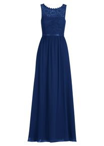 Cocktailkleid Vera Mont "Abendkleid mit Spitze", Damen, Gr. 38, EURO, blau (festival blau), 100% Polyester PES., Kleider Cocktailkleid