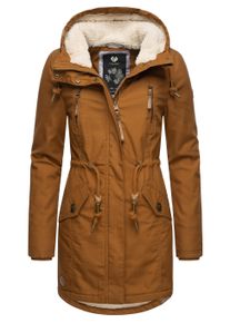 Wintermantel Ragwear "Wintermantel Elsie", Damen, Gr. L, braun (cinnamon22), Obermaterial: 65% Polyester PES. 35% Baumwolle CO. Obermaterial: Futter: 100% Polyester PES. 100% Polyester PES., M&auml;ntel Wintermantel