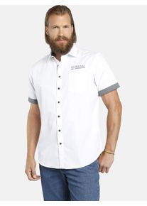 Kurzarmhemd Jan Vanderstorm "Doppelpack Hemd EVIN", Damen, Gr. 4XL, grau (wei&szlig; grau), Obermaterial: 100% Baumwolle CO., unifarben, comfort fit normal, Hemden Kurzarmhemd