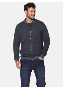 Sweatjacke Babista "Sweatjacke EMANORO", Herren, Gr. M, blau (dunkelblau melange), Obermaterial: 60% Baumwolle CO. 40% Polyester COOLMAX PES(Coolmax)., Sweatjacken Sweatjacke