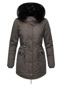 Wintermantel Navahoo "Wintermantel Sweety Deluxe", Damen, Gr. S, grau (anthrazit), Obermaterial: 60% Baumwolle CO. 40% Nylon NY. Obermaterial: Futter: 100% Polyester PES. 100% Polyester PES., M&auml;ntel Wintermantel
