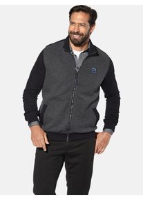 Sweatjacke Jan Vanderstorm "Sweatjacke LARSHEIM", Herren, Gr. 6XL, grau (grau melange), Obermaterial: 60% Baumwolle CO. 40% Polyester COOLMAX PES(Coolmax)., Sweatjacken Sweatjacke