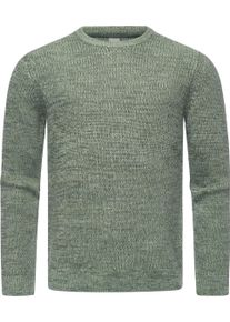 Sweater Ragwear "Strickpullover Aralt", Herren, Gr. S, gr&uuml;n (baltic25), Obermaterial: 60% Baumwolle CO. 40% Polyacryl PAN. Futter: 60% Baumwolle CO. 40% Polyacryl PAN., gerade, Rundhals, ohne B&uuml;ndchen, Sweatshirts Sweater, stylischer Herren Sweatpullover mit Rippb&uuml;ndchen