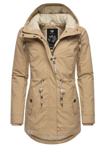 Wintermantel Ragwear "Winterjacke Monadis Black Label", Damen, Gr. XXL, grau (taupe24), Obermaterial: 65% Polyester PES. 35% Baumwolle CO. Obermaterial: Futter: 100% Polyester PES. 100% Polyester PES., M&auml;ntel Wintermantel