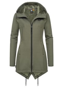 Sweatjacke Ragwear "Sweatjacke Wingi", Damen, Gr. L, gr&uuml;n (schwarz olive), Obermaterial: 95% Polyester PES. 5% Elasthan EL., Sweatjacken Sweatjacke