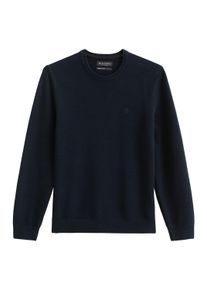 Marc O'Polo Sweater MARC O'POLO "Strickpullover Pullover Regular Small-Logo 1er Pack", Herren, Gr. XXL, blau, Obermaterial: 100% Baumwolle CO., Sweatshirts Sweater