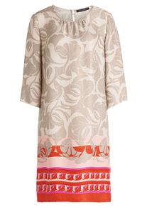 Sommerkleid Betty Barclay "Sommerkleid mit Rundhalsausschnitt", Damen, Gr. 36, EURO, bunt (taupe, rot), 100% Viskose CV., Kleider Sommerkleid