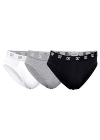 Slip CR7 "Slip CR7 Basic, Slip, 3-pack 3er Pack", Herren, Gr. XL, bunt (schwarz, grau, wei&szlig;), Obermaterial: 95% Baumwolle CO. 5% Elasthan EL., Unterhosen Slip