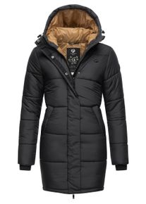 Steppmantel Ragwear "Steppmantel Relive Long Remake", Damen, Gr. M, schwarz, Obermaterial: 100% Polyester Pol. recyc.. Obermaterial: Futter: 100% Polyester Pol. recyc.. 100% Polyester PES., M&auml;ntel Steppmantel