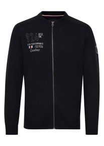 Strickjacke FQ1924 "Strickjacke FQErland", Herren, Gr. S, schwarz (schwarz beauty), Obermaterial: 50% Baumwolle CO. 50% Polyacryl PAN., unifarben, normal, Strickjacken Strickjacke
