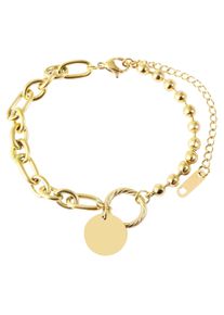 Adelia&acute;s Armband ADELIA&acute;S "Damen Armband &iquest; M&uuml;nze aus Edelstahl 17+3 cm" Gr. 20, gold, Armb&auml;nder, Damen, Edelstahl, Armband