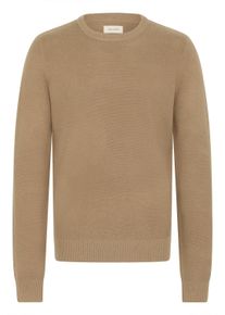 Strickfleece-Pullover Blend "Strickpullover BHDANA", Herren, Gr. XXL, blau (sepia tint), Obermaterial: 50% Polyester PES. 45% Polyacryl PAN. 5% Wolle mw., Pullover Strickfleece-Pullover