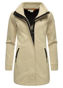 Kurzjacke Ragwear "Sweatjacke Letrice Bonded", Damen, Gr. XL, beige (ecru24), Obermaterial: 100% Polyester PES. Futter: 100% Polyester PES., Jacken Kurzjacke