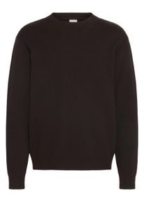 !Solid Strickfleece-Pullover SOLID "Strickpullover SDRYKER", Herren, Gr. XXL, schwarz (true schwarz), Obermaterial: 100% Baumwolle CO., Pullover Strickfleece-Pullover