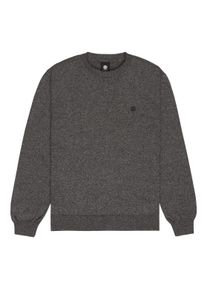 Strickpullover Element "Icon Embroidery", Herren, Gr. S, mid grau heather, Obermaterial: 50% Walkfrottier, 50% Microfaser;, Pullover Strickpullover