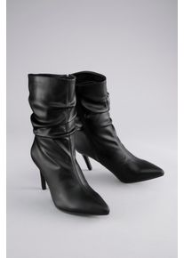 Stiefelette ANISTON SHOES, Damen, Gr. 36, schwarz, Lederimitat, Schuhe Stiefelette, mit Raffungen am slouchy Schaft - NEUE KOLLEKTION