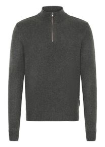 Troyer Casual Friday "Troyer CFHEINE halfzip", Herren, Gr. XL, grau (dunkelgrau melange), Obermaterial: 65% Polyacryl PAN. 27% Nylon NY. 5% Wolle mw. 3% Polyester PES., Pullover Troyer