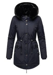 Wintermantel Navahoo "Wintermantel Sweety Deluxe", Damen, Gr. M, blau, Obermaterial: 60% Baumwolle CO. 40% Nylon NY. Obermaterial: Futter: 100% Polyester PES. 100% Polyester PES., M&auml;ntel Wintermantel