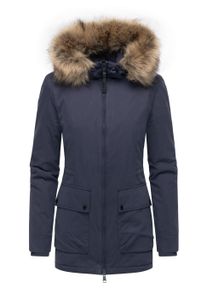 Kurzmantel Ragwear "Kurzmantel Monadetta Warm YOUMODO", Damen, Gr. XXL, blau (navy), Obermaterial: 74% Baumwolle CO. 26% Nylon NY. Obermaterial: Futter: 100% Polyester PES. 100% Polyester PES., M&auml;ntel Kurzmantel
