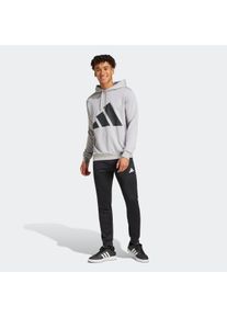 Trainingsanzug adidas Sportswear "BIG LOGO HOODED", Herren, Gr. M, grau (medium grau heather), Obermaterial: 100% Polyester, Sportanz&uuml;ge Trainingsanzug, Set aus Hose und Hoodie, aus French-Terry-Material, zweiteilig