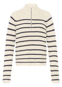 Troyer oxmo "Troyer OXFKANNA", Damen, Gr. S, blau (night sky mix), Obermaterial: 60% Baumwolle CO. 40% Polyacryl PAN., Pullover Troyer