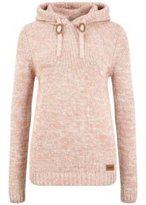 Strickjacke oxmo "Strickpullover OXPhilia", Damen, Gr. XL, rosa (powder rose), Obermaterial: 100% Baumwolle CO., Pullover Strickjacke